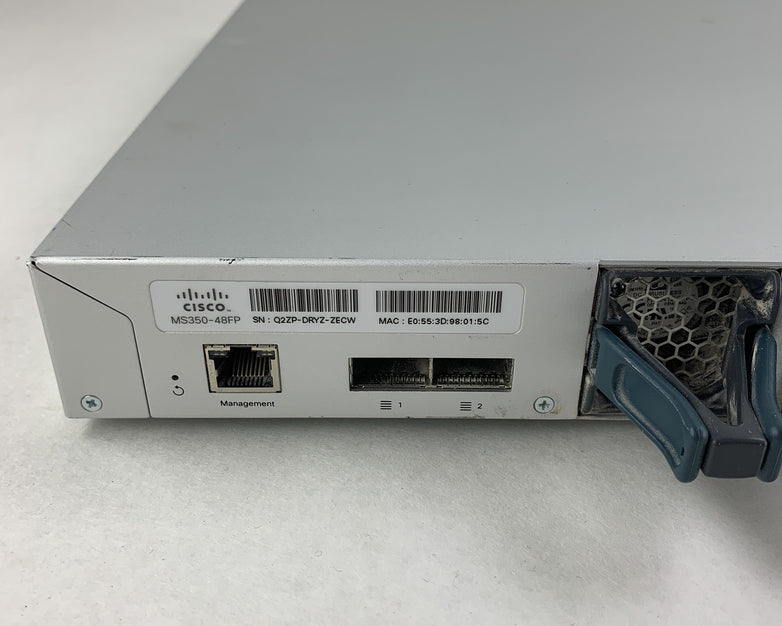 Cisco Meraki MS350-48FP-HW 48-Port PoE Managed Ethernet Switch Tested Reset