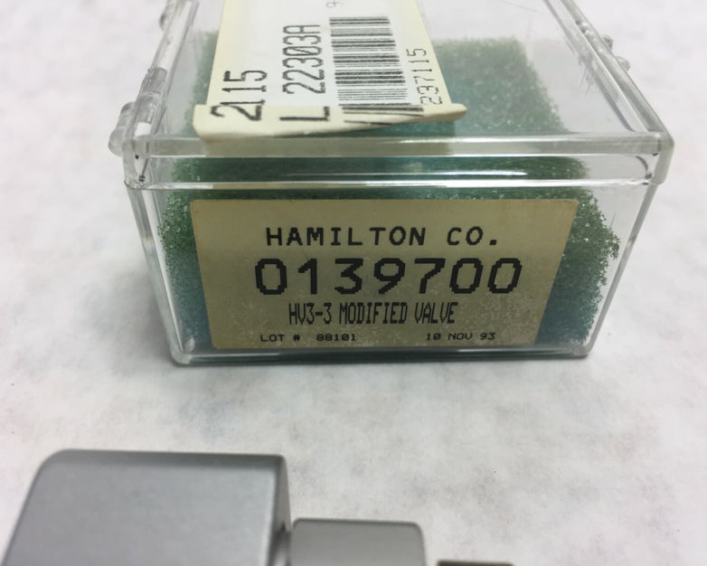 Hamilton HV3-3 Modified Valve  0139700  237115  NOS