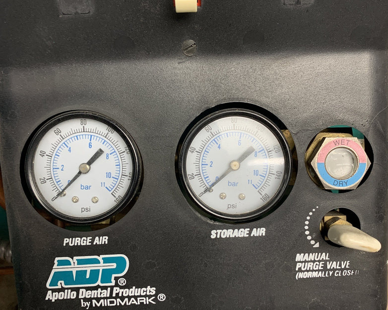 ADP Apollo A0C0S22D Dental Air Compressor Unit Oil Lubricated 1HP 230V