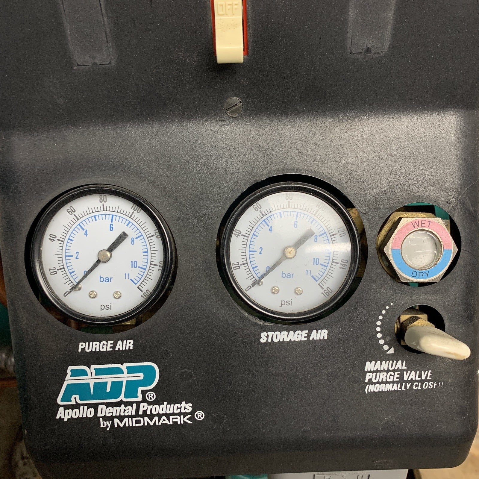 ADP Apollo A0C0S22D Dental Air Compressor Unit Oil Lubricated 1HP 230V