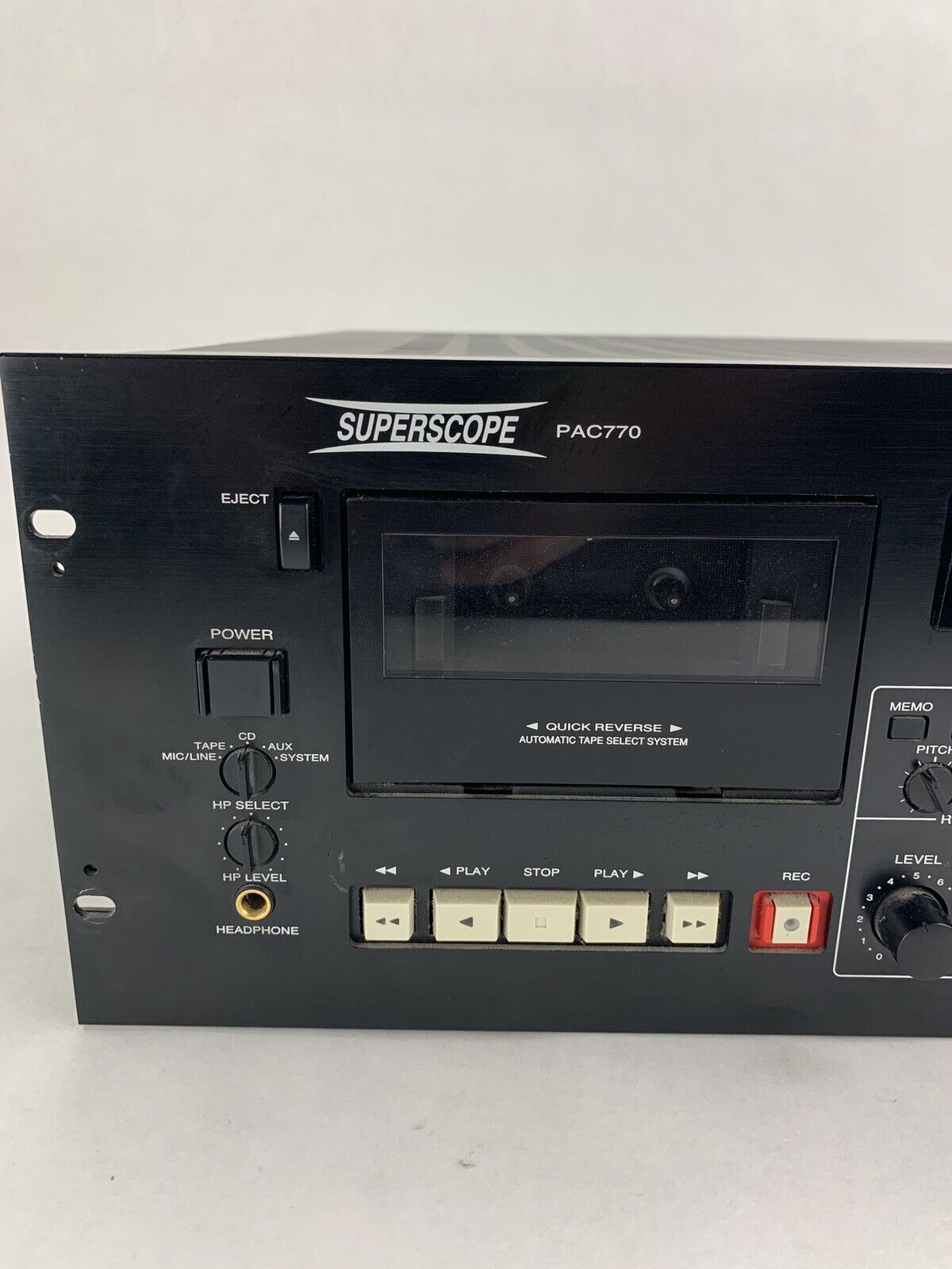 SuperScope PAC770U Professional Sound System Mixer CD Player Tested Mic 1 Bad