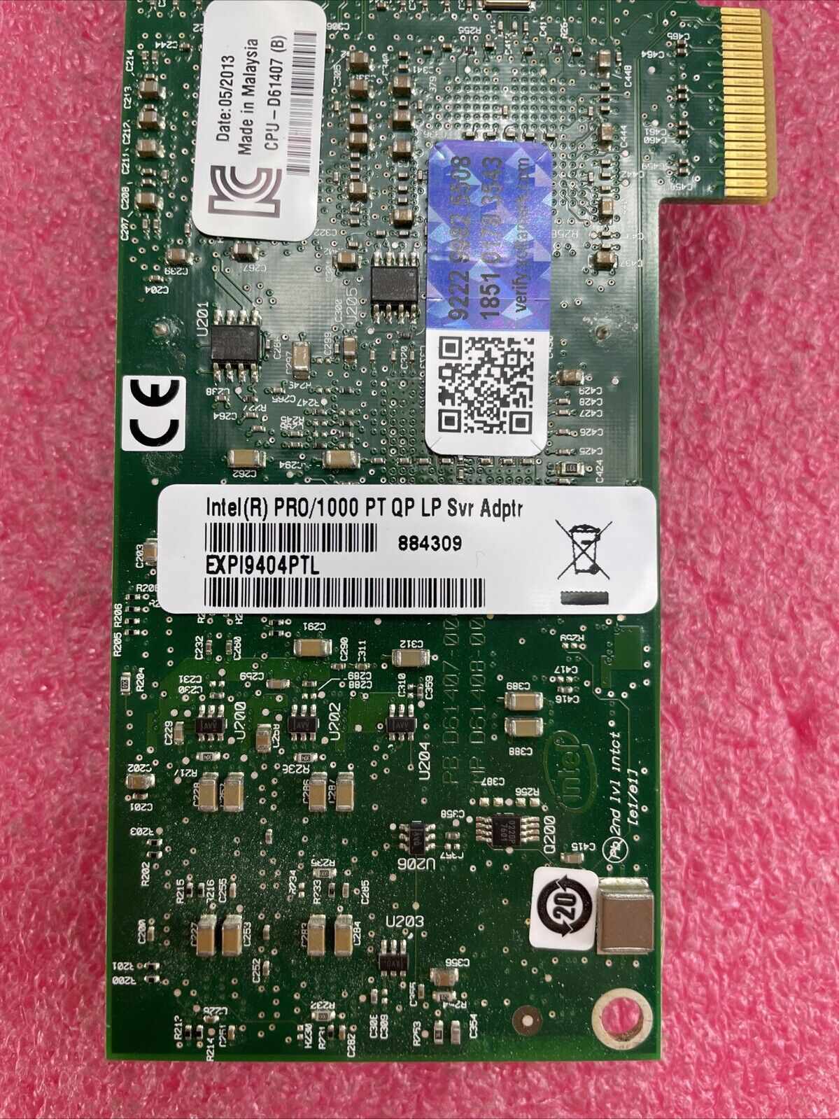 Intel Pro/1000 PT QP LP Svr Adptr