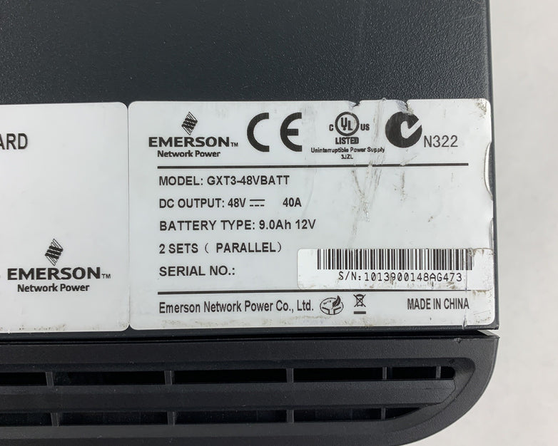 Emerson GXT3-48VBATT Power Supply Battery Pack w/ Cables No Batteries