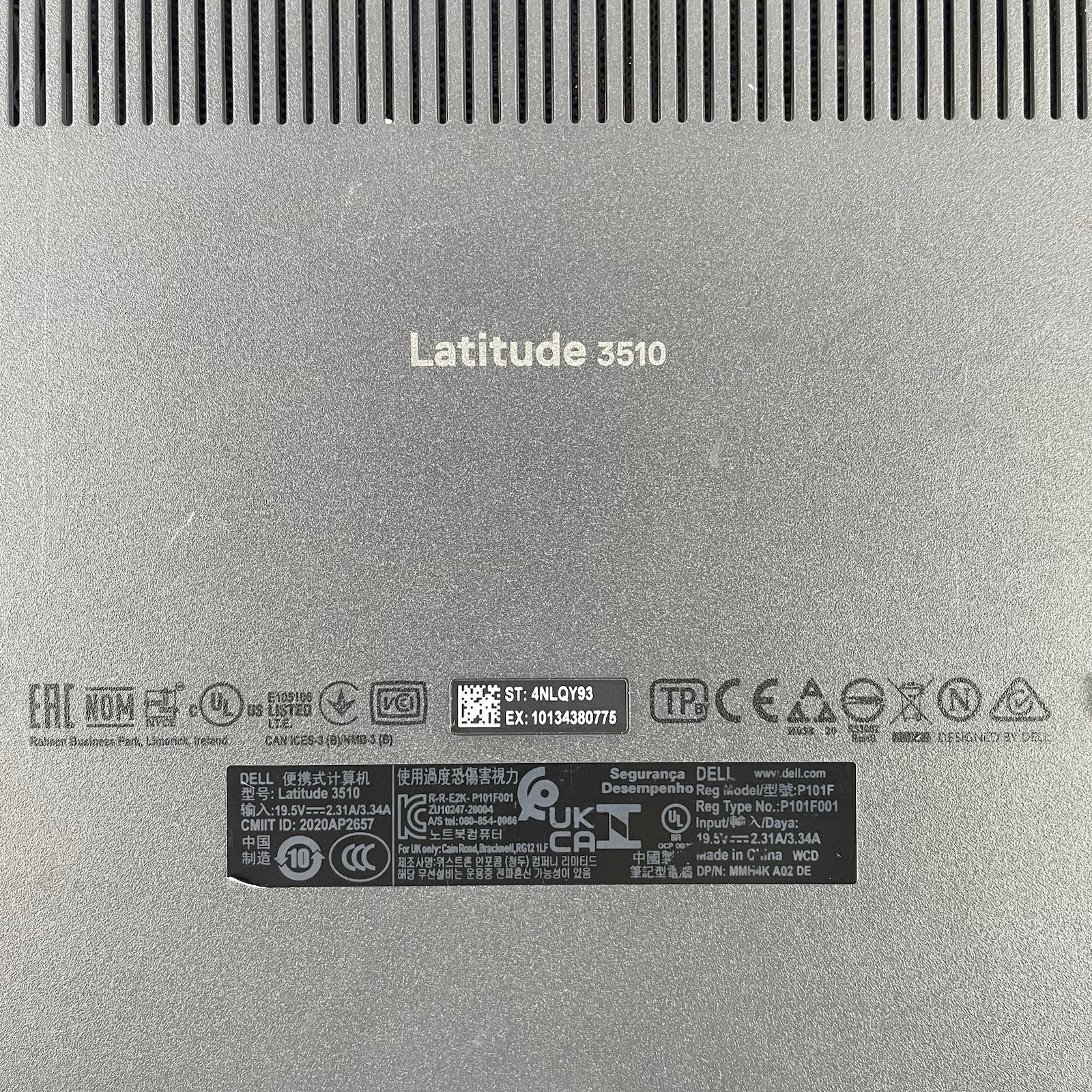 Dell Latitude 3510 15.6" i7-10510U 1.80 GHz 8 GB RAM No SSD/OS/AC - Bad M.217