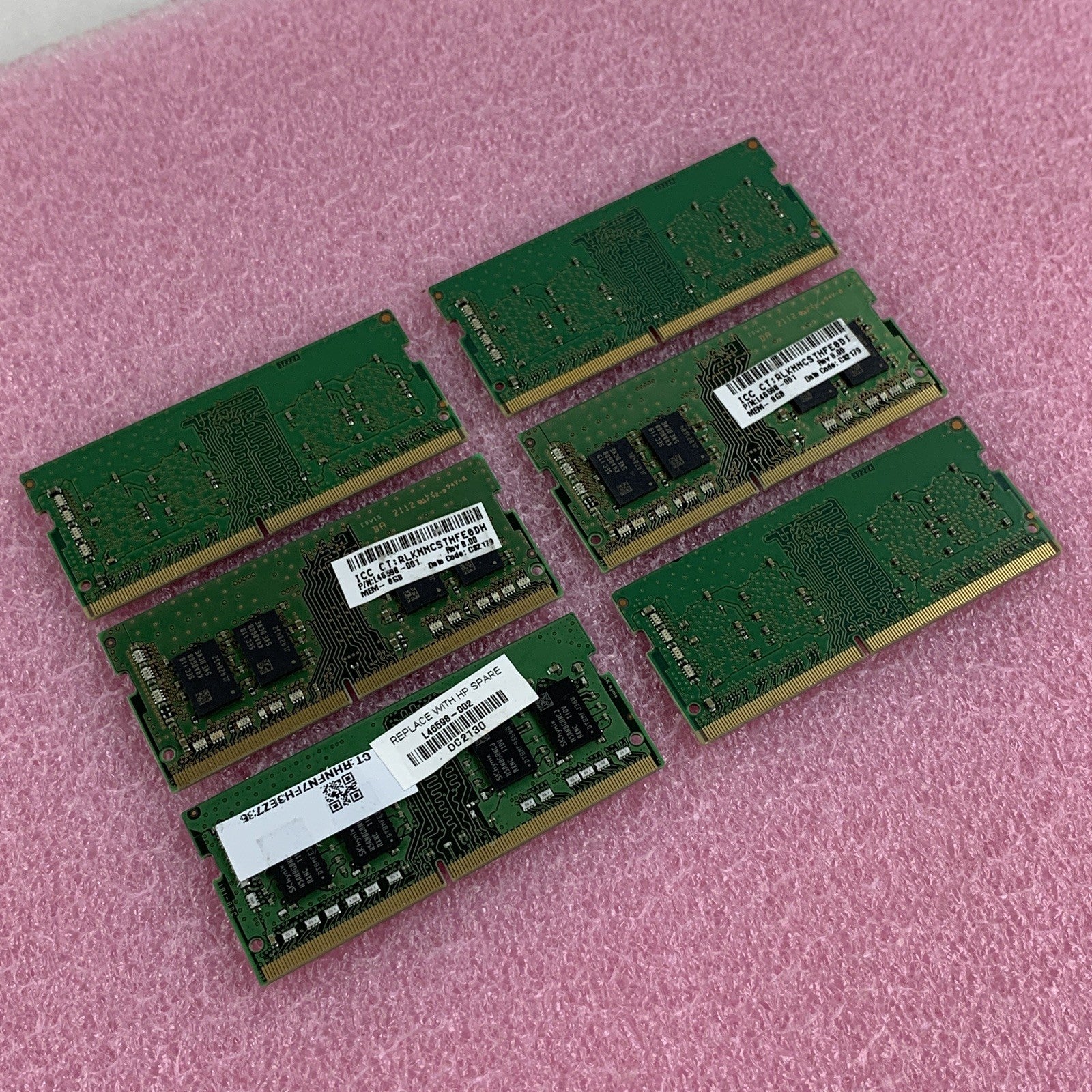 SK Hynix Micron Samsung  8 GB 1Rx8 PC4-3200AA Memory Module Mixed Lot of 6x