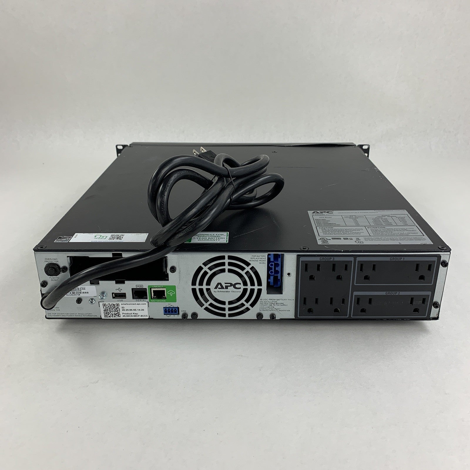 APC SMX1500RM2UCNC X1500 Rackmount 2U Smart UPS Tested No Battery Cartridge