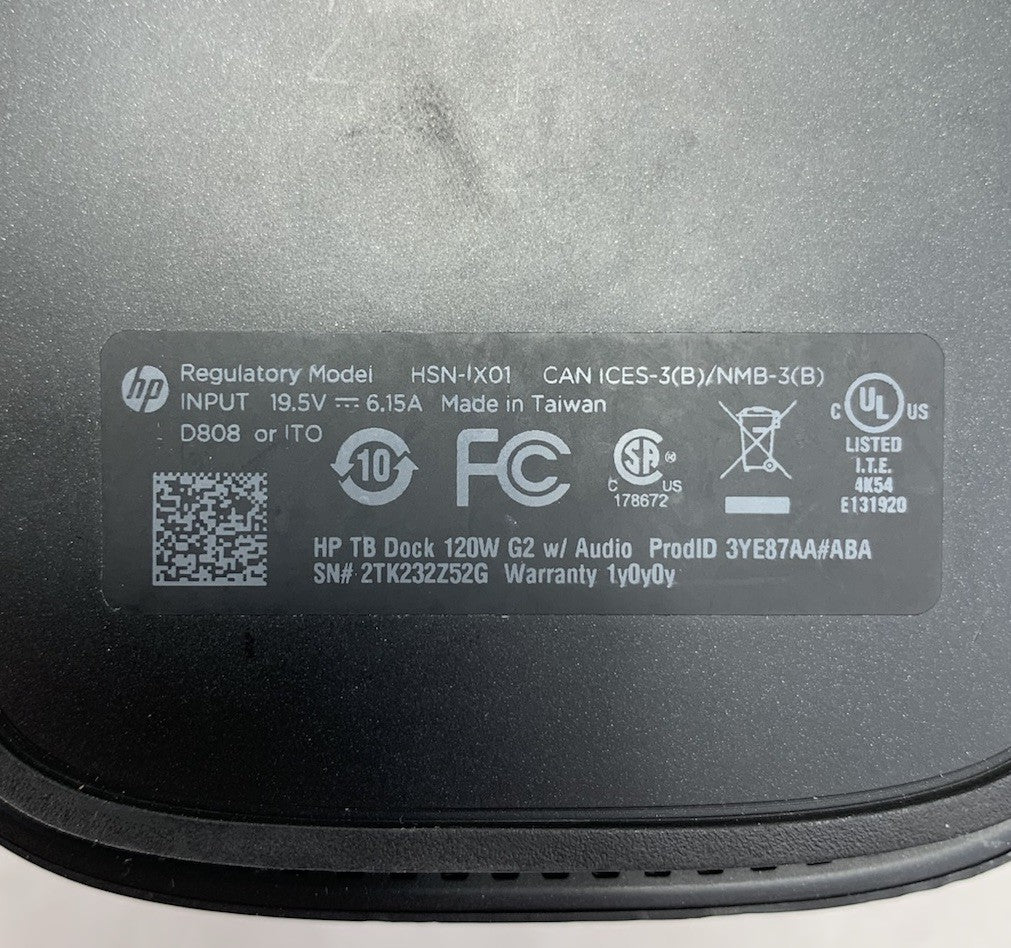 HP TB Dock 120W G2 HSN-IX01 USB-C Docking Station - No AC Adapter No Speaker9