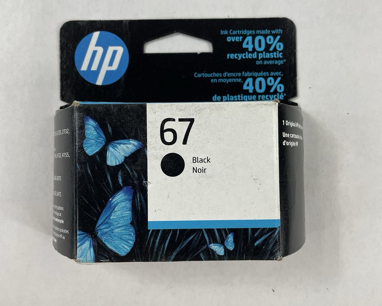 HP 67 Black Original Ink Cartridge 3YM56AN#140 FEB 2023