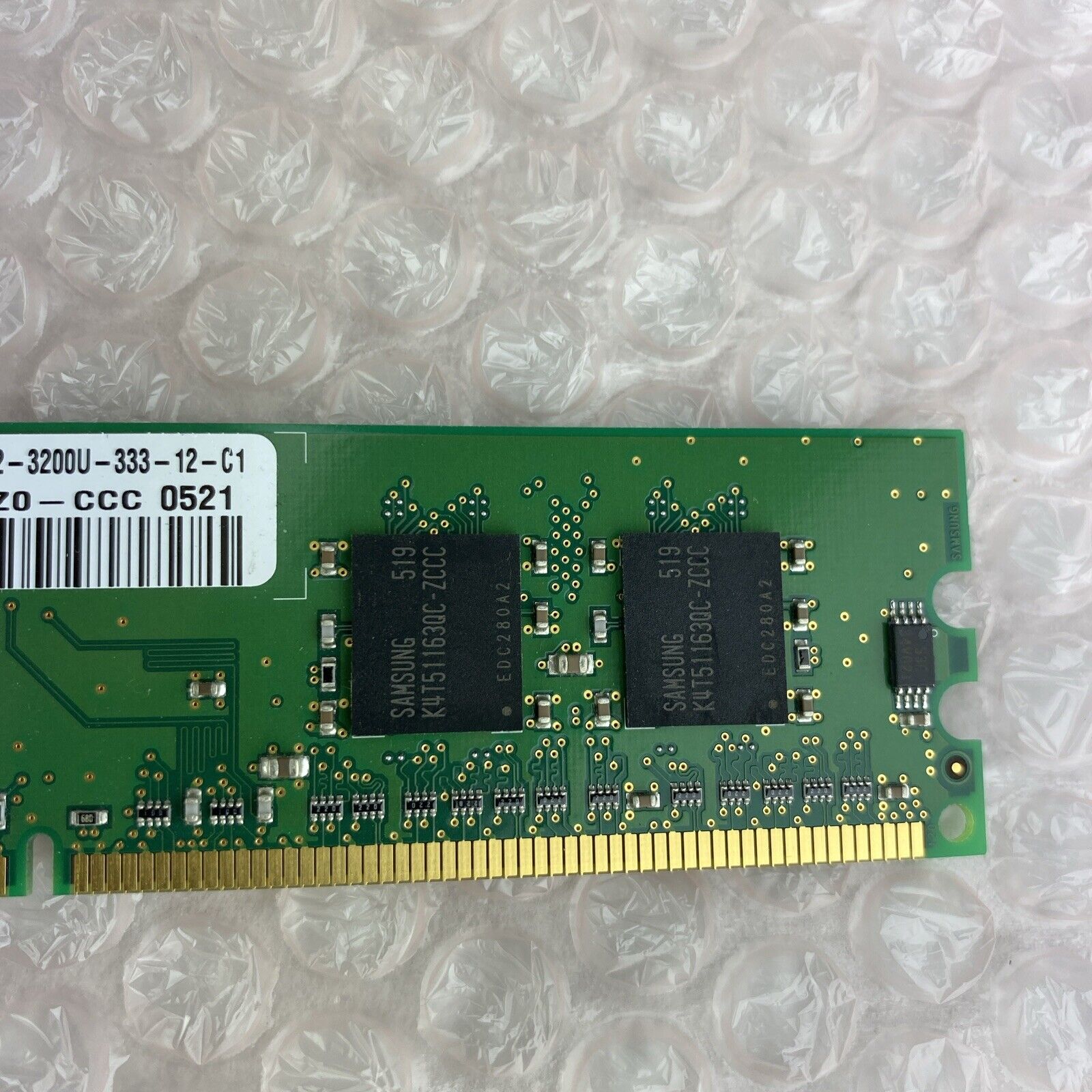 256MB Samsung 1Rx16 PC2-3200U-333-12-C1 Memory M378T3354CZ0-CCC Lot Of 16
