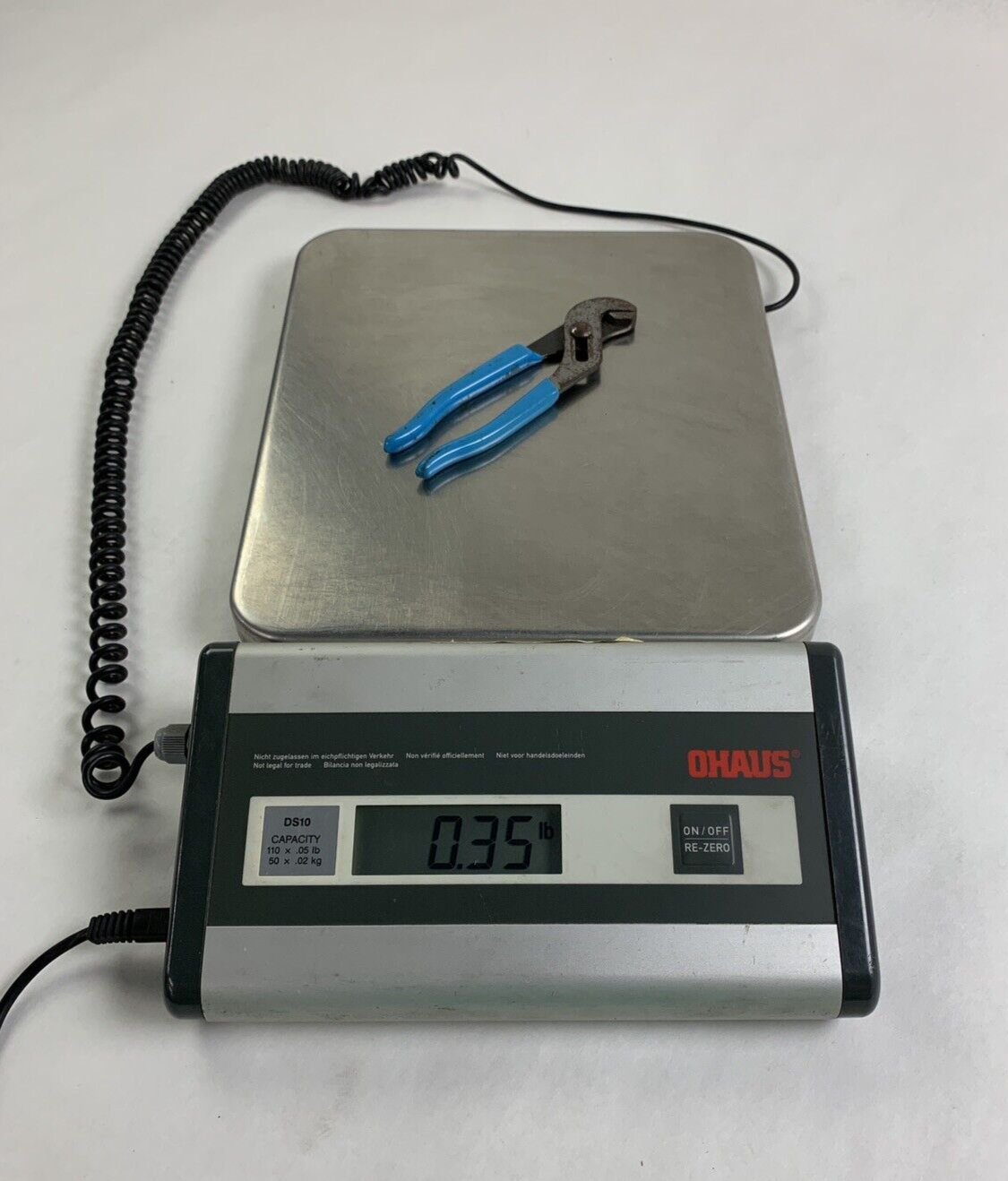 Ohaus DS-10 110 x 0.05lb Platform Shipping Scale Tested W/ Power Supply