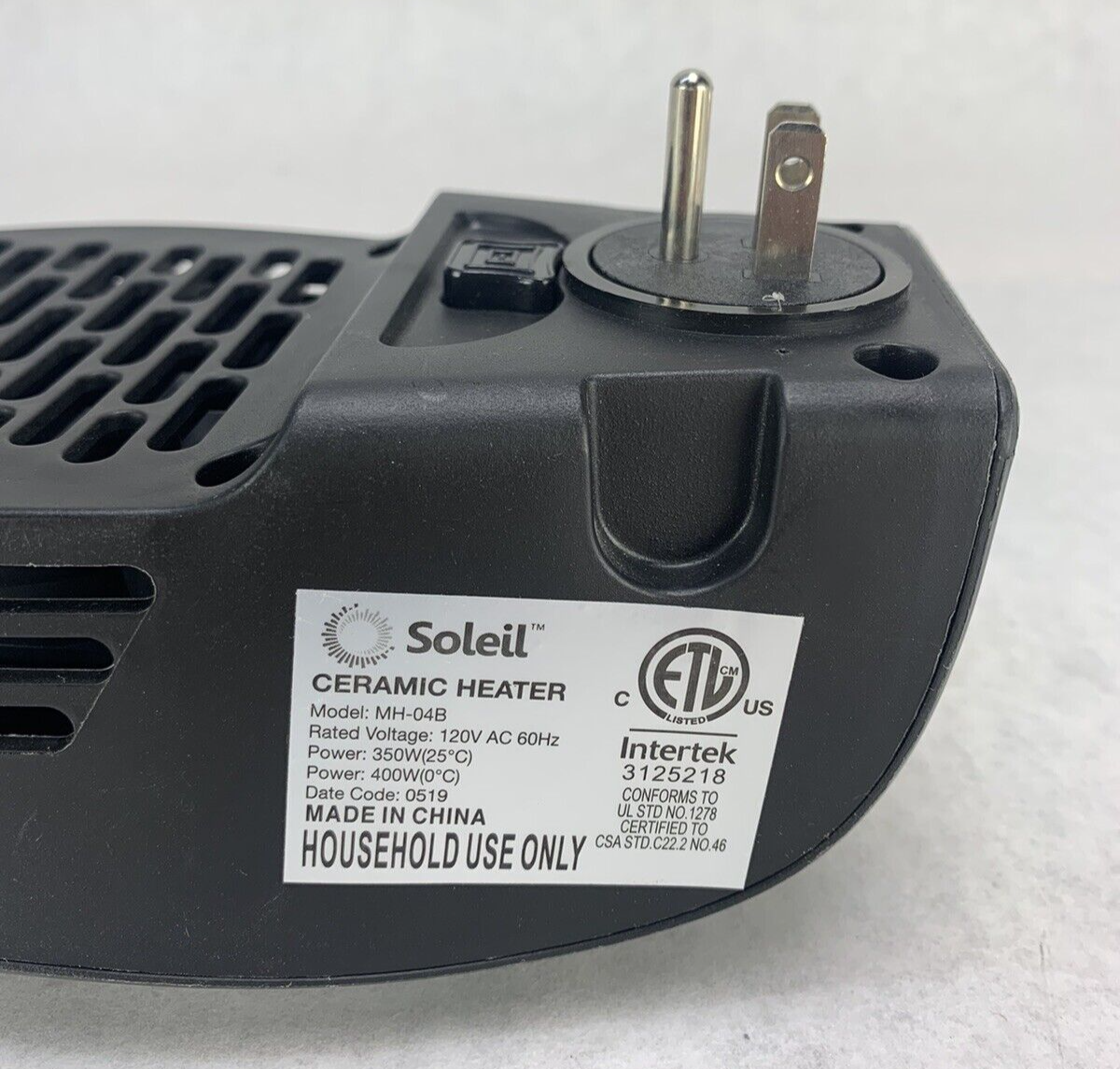 Soleil Ceramic Heater MH-04B 350W