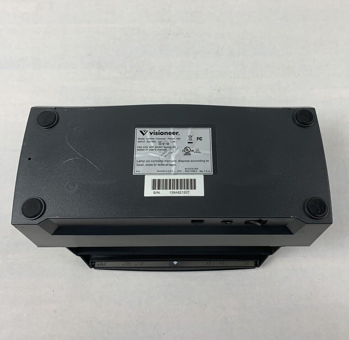 Visioneer Patriot 480 Document Feed Scanner Duplex USB - Parts or Repair
