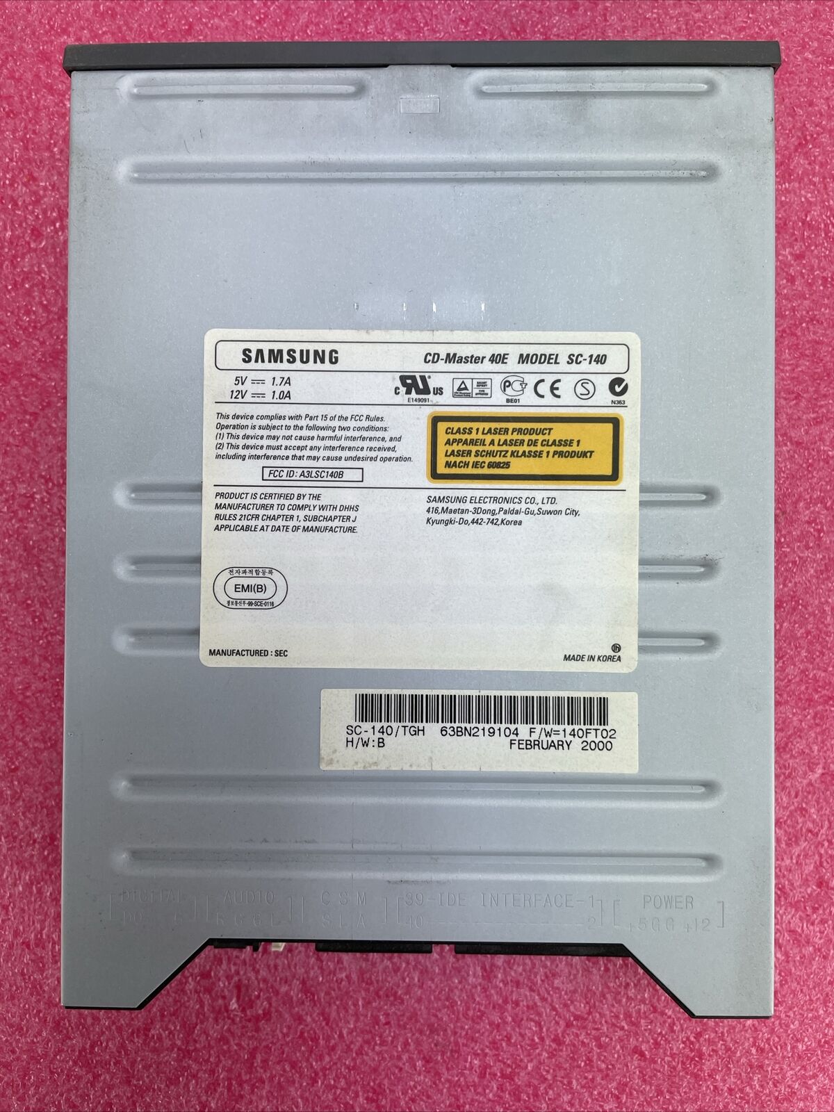 Samsung CD-Master 40E SC-140 Internal Optical Drive
