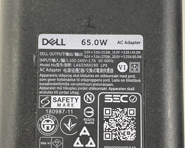 Dell LA65NM190 65W USB-C AC Adapter Lot of 3