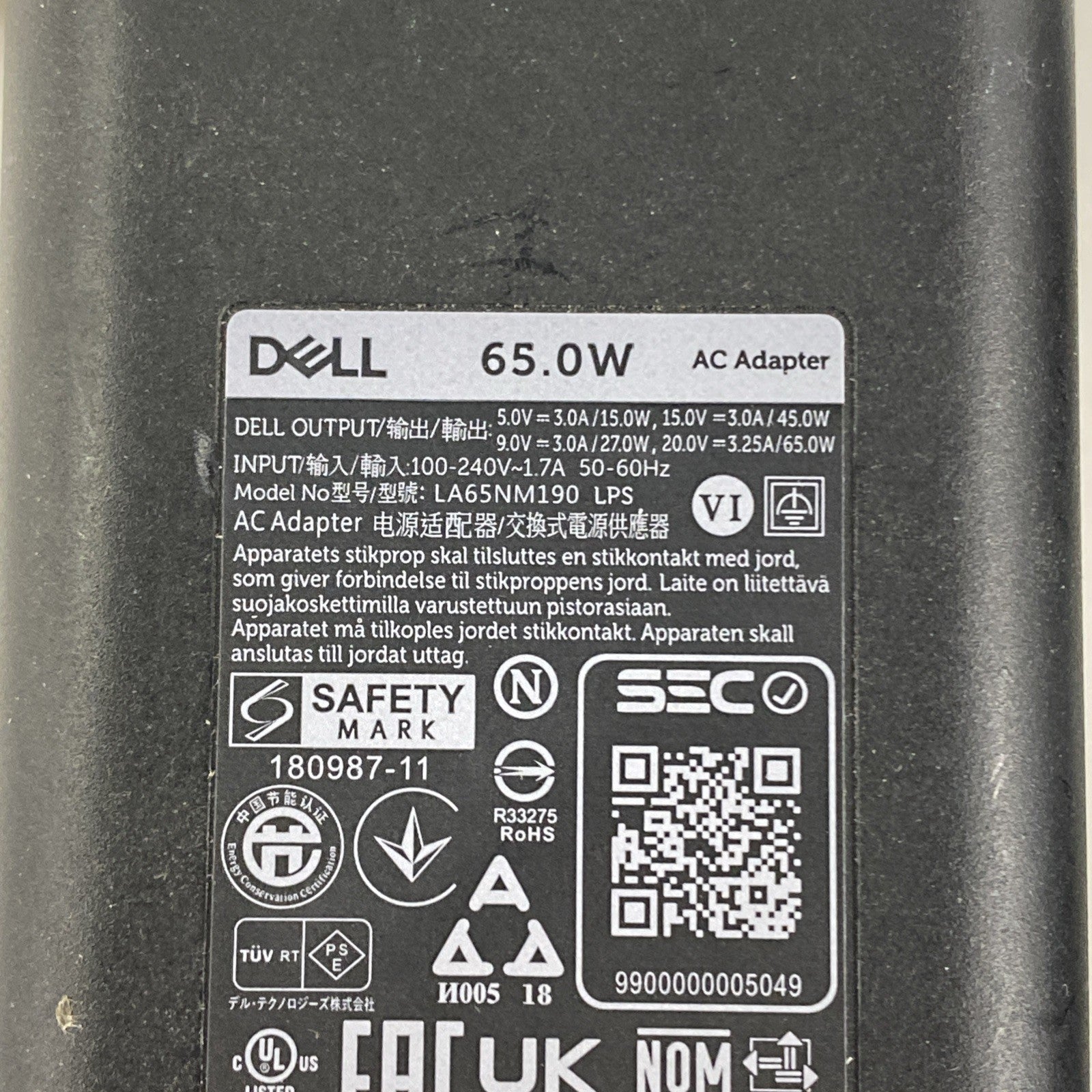 Dell LA65NM190 65W USB-C AC Adapter Lot of 36