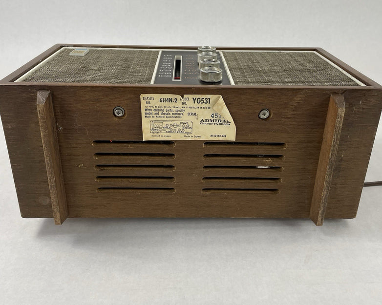 Admiral Tube Radio Model YG531 Mid-Century Wood Tested