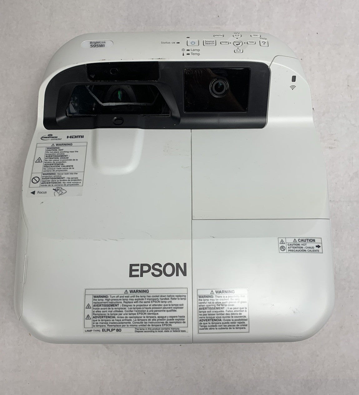 Epson BrightLink 595Wi H599A LCD Projector 14 Lamp Hours - No Remote Loud Fan5