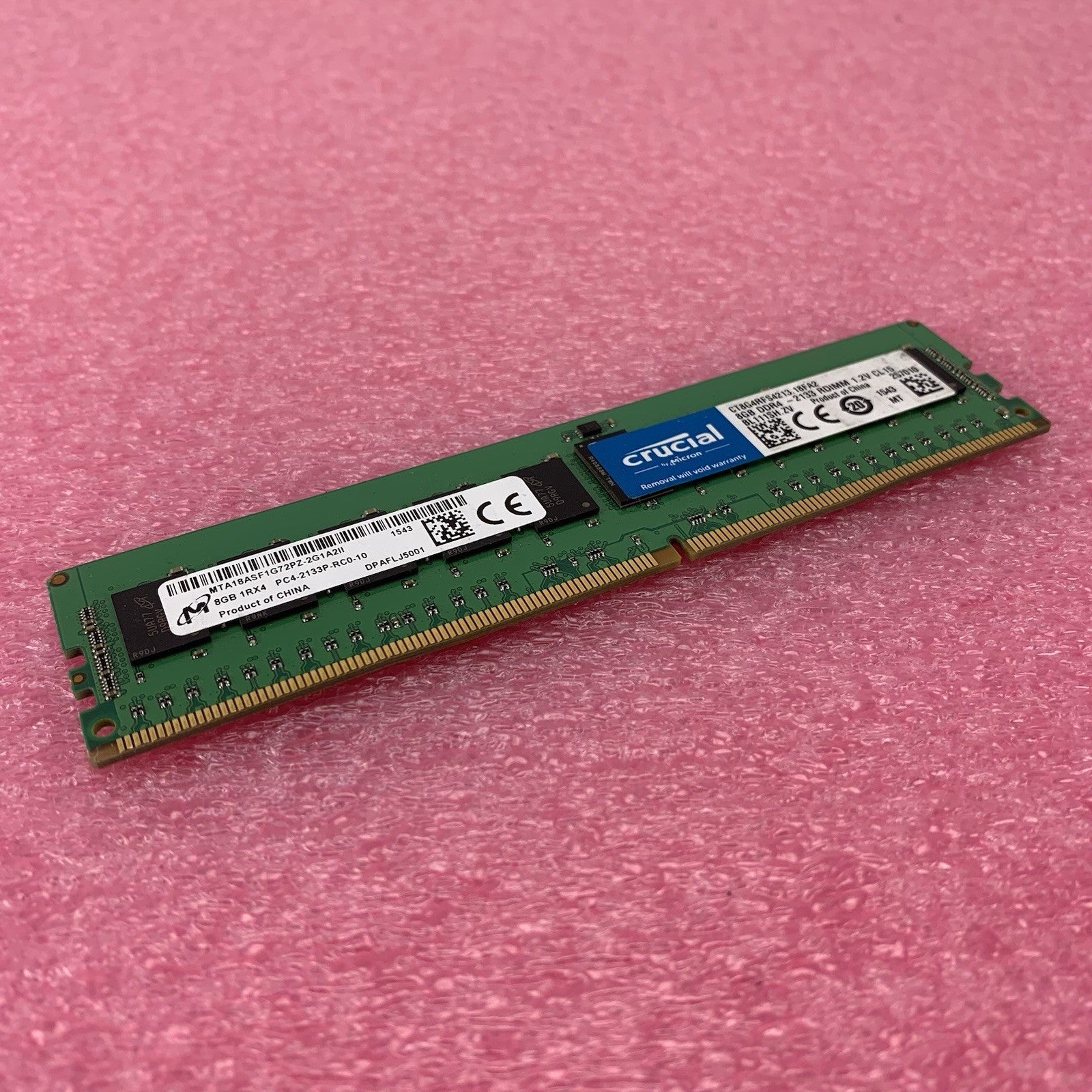Crucial MTA18ASF1G72PZ-2G1A2II PC4-2133P-RC0-10 8GB 1Rx4 Desktop Memory RAM0