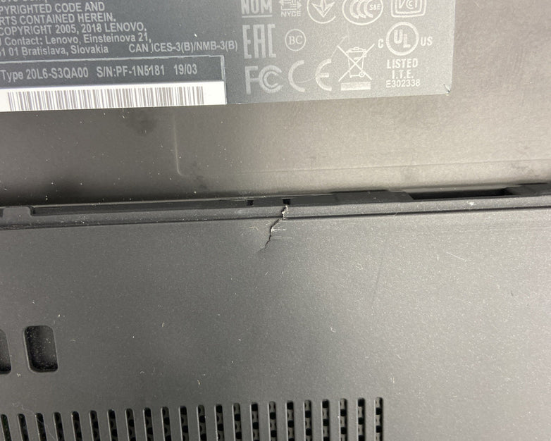 Lenovo ThinkPad T480 Intel Core i5 8350U 1.70GHz 8GB RAM 14" No HDD/OS/Battery