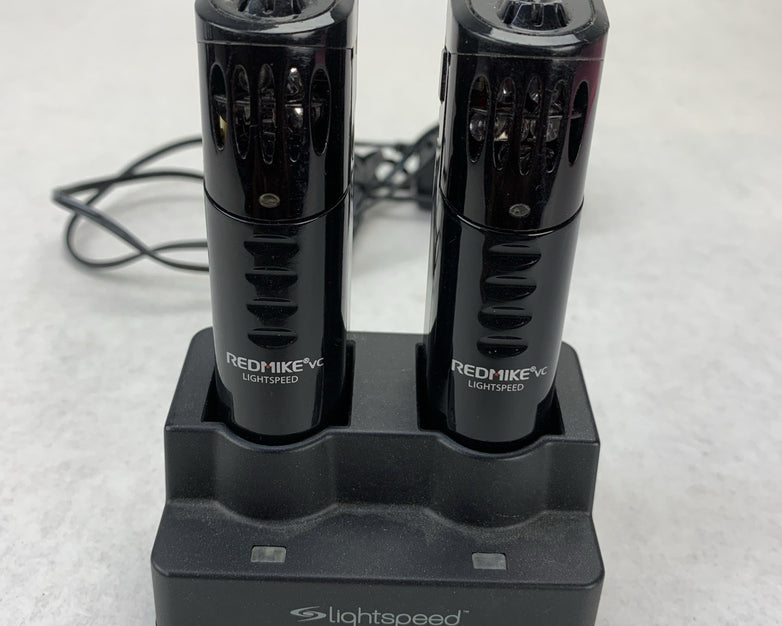 Lightspeed RedMike VC Infrared Microphone Set Charging Base and AC Adapter Black
