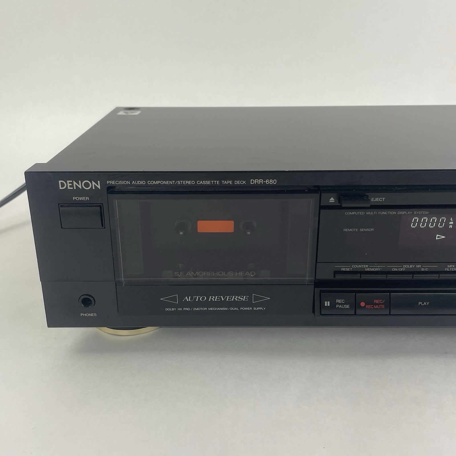 Denon Vintage Precision Component Stereo Cassette Deck Model No:  DRR-6802