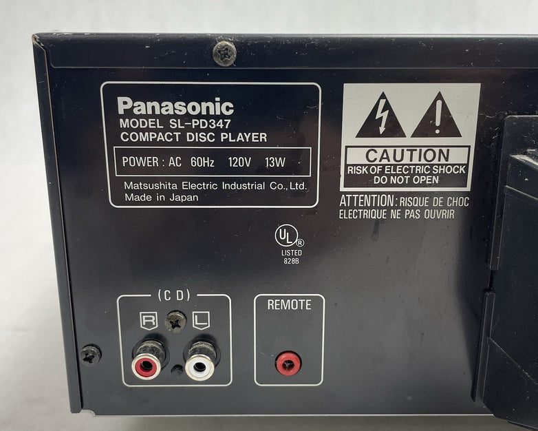 Panasonic SL-PD347 5 Disc CD Changer Player Rotary Carousel Tested No Remote