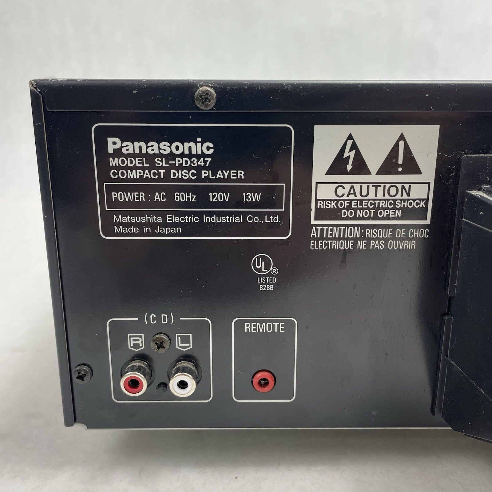 Panasonic SL-PD347 5 Disc CD Changer Player Rotary Carousel Tested No Remote