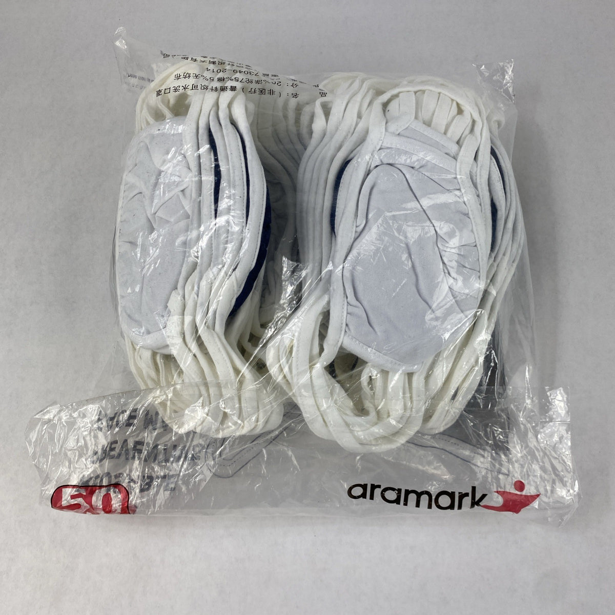 Aramark 91461 3 Layer Reusable Preventive Face Mask Navy Blue 50 Pack9