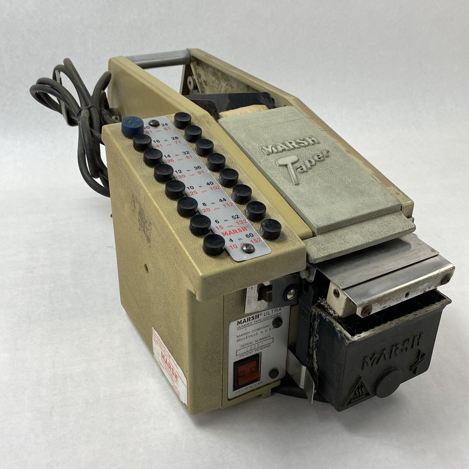 Marsh Ultra Taper Gummed Tape Dispenser - For Parts or Repair