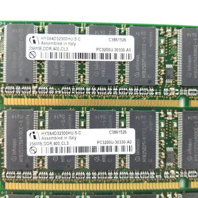 Lot of (5) Infineon HYD64D32300HU-5-C 256MB DDR 400 CL3 PC3200U-30330-A0