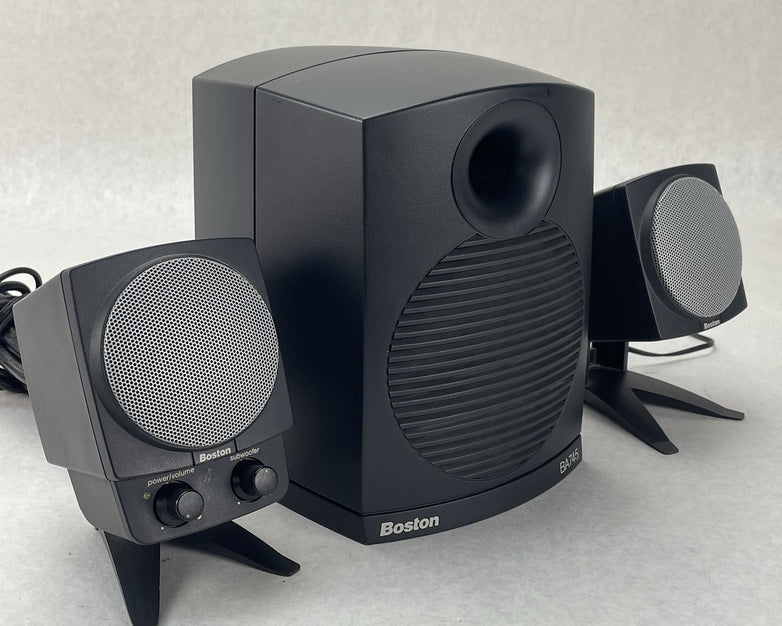 Boston Acoustics BA745 Computer Speaker System Sub & 2 Satellites Tested