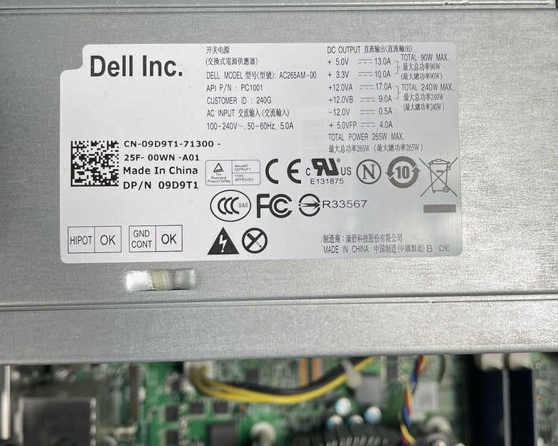 Dell Optiplex 390 MT Intel Core i3-2120 3.30 GHz 4 GB Ram No HDD No OS
