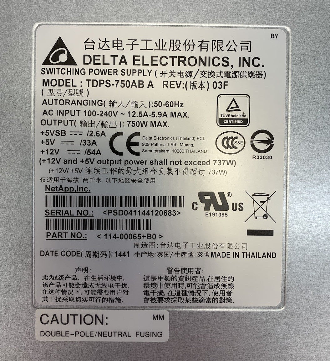 Delta TDPS-750AB A Rev 03F 750W Switching Power Supply