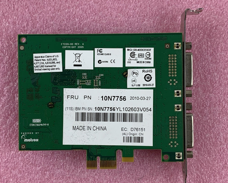 IBM 10N7756 Power GXT145 PCI Express PCIe Graphics Accelerator
