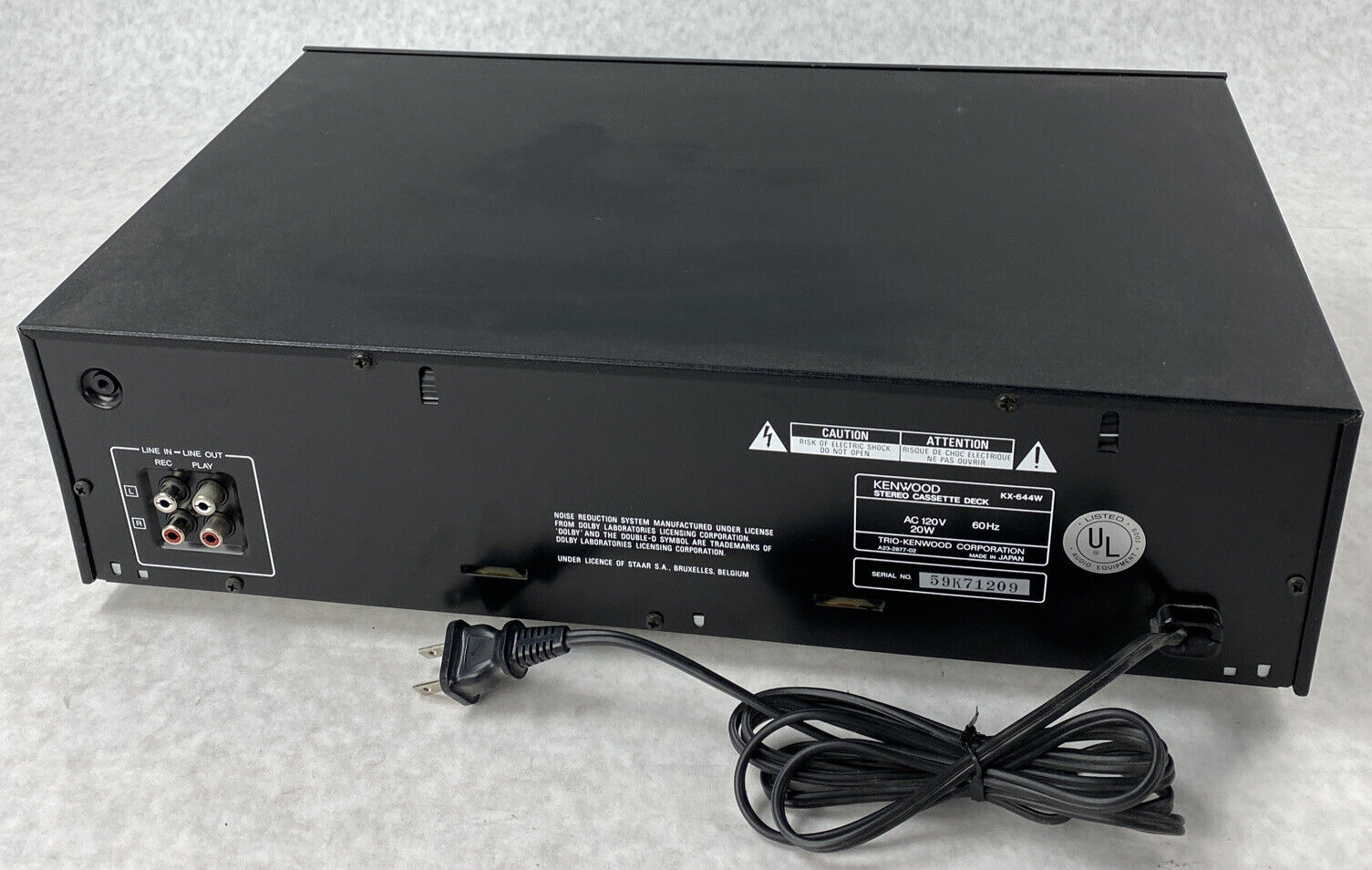 Kenwood KX-644W Dual Tape Recording Playback Stereo Double Cassette Deck PARTS