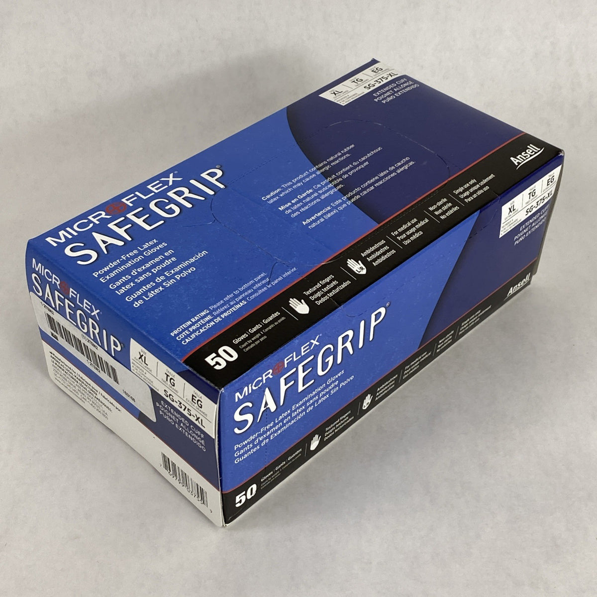 Ansell Microflex SafeGrip SG-375-XL Latex Exam Gloves Extra Large - 500 Count6