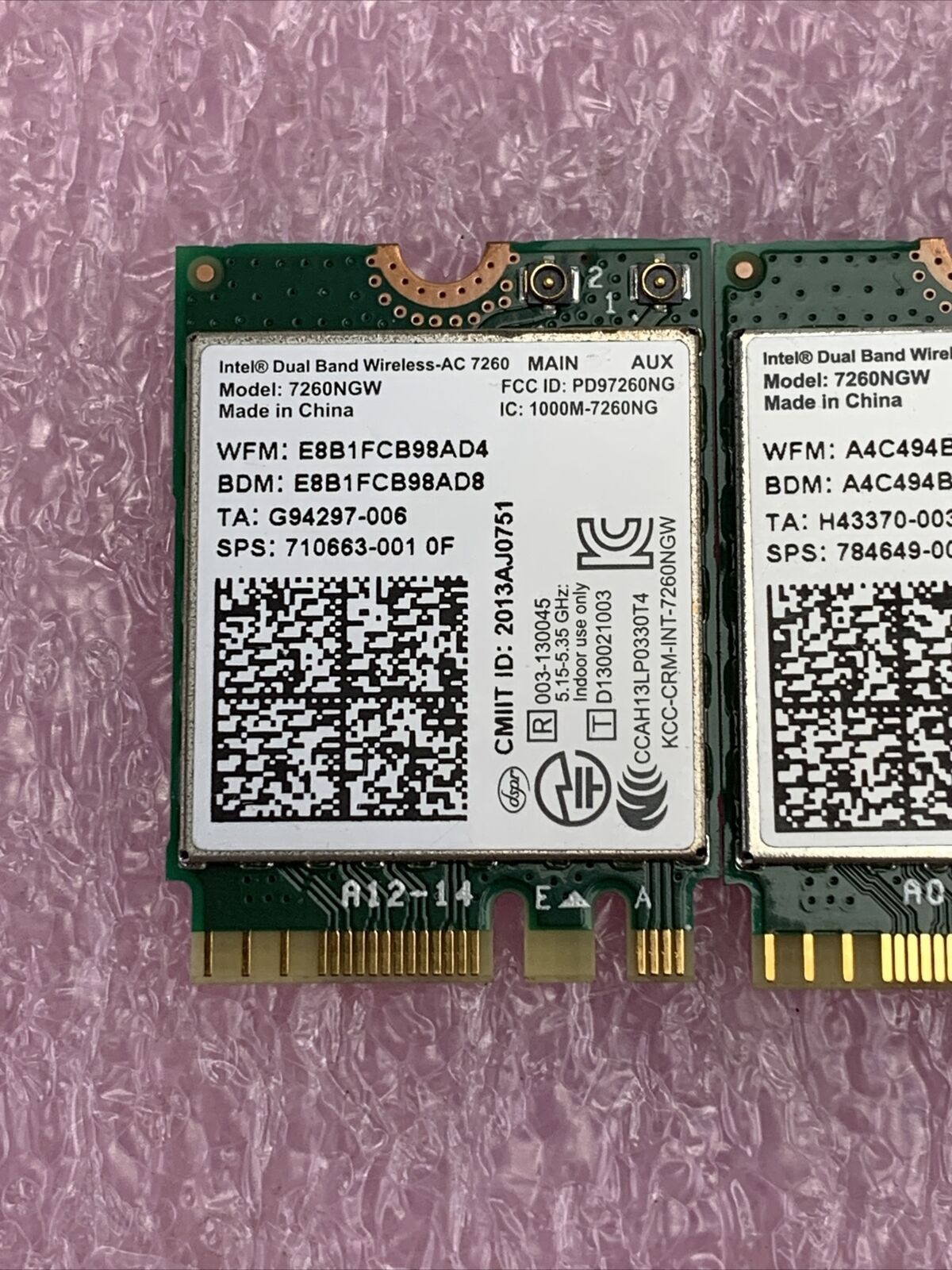 Intel Dual Band Wireless-AC 7260 (Lot of 5)