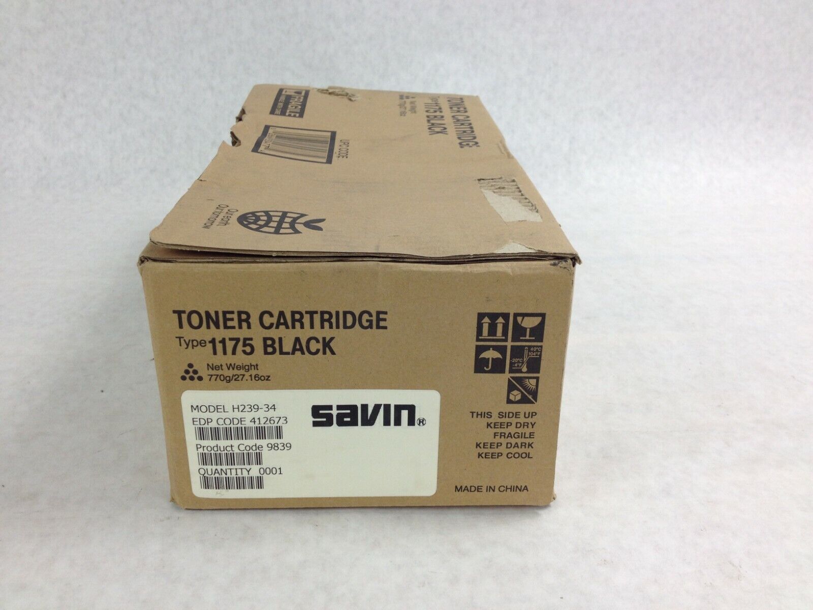 Genuine Savin Type 1175 Black Toner Cartridge H239-34