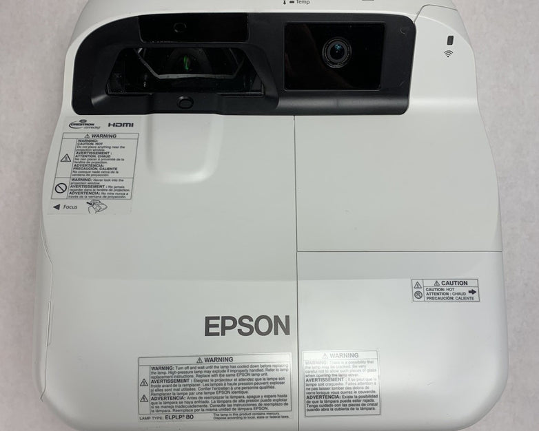 Epson BrightLink 595Wi H599A LCD Projector 2560 Lamp Hours - No Remote