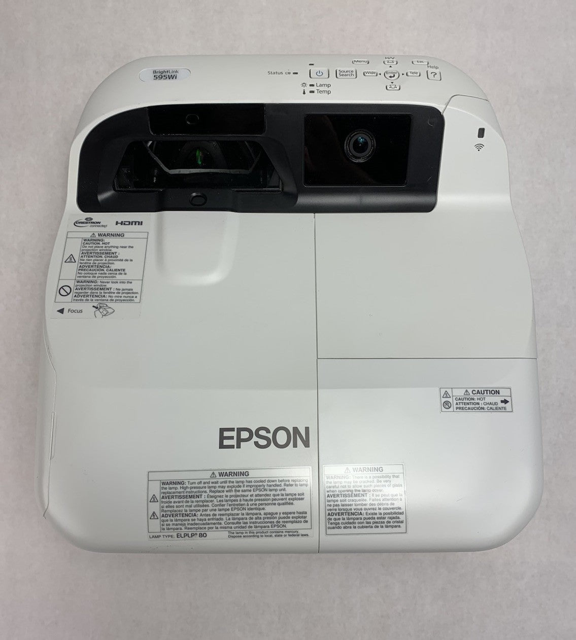 Epson BrightLink 595Wi H599A LCD Projector 2560 Lamp Hours - No Remote5