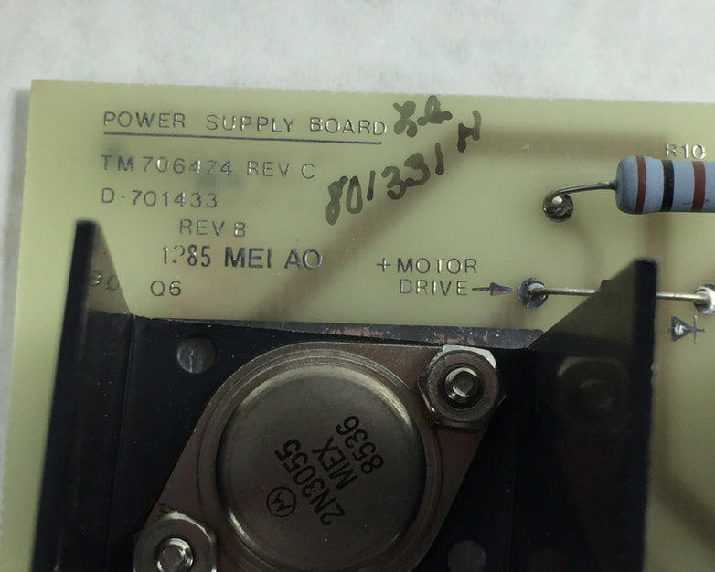P/N 103046   Board Number 801331  Power Supply Board