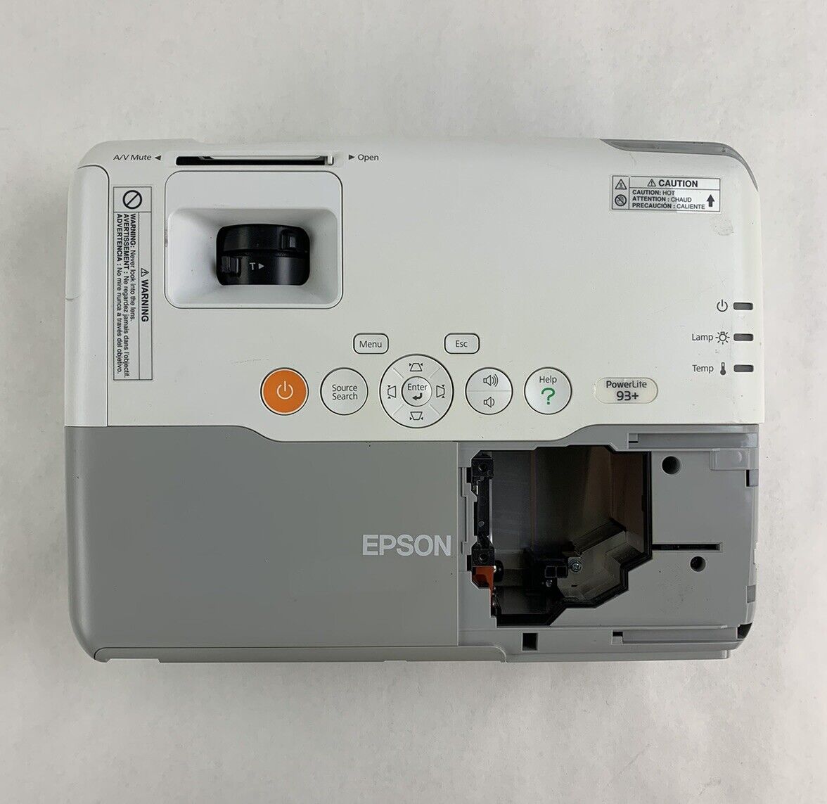 Epson H382F LCD Projector - No Lamp and No Remote (Parts and Repair)