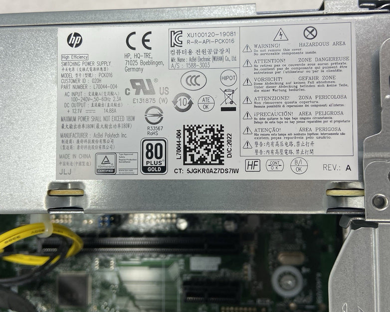 HP Slim S01-PF1013w DT Intel Celeron G5900 3.4GHz 4GB RAM No HDD No OS
