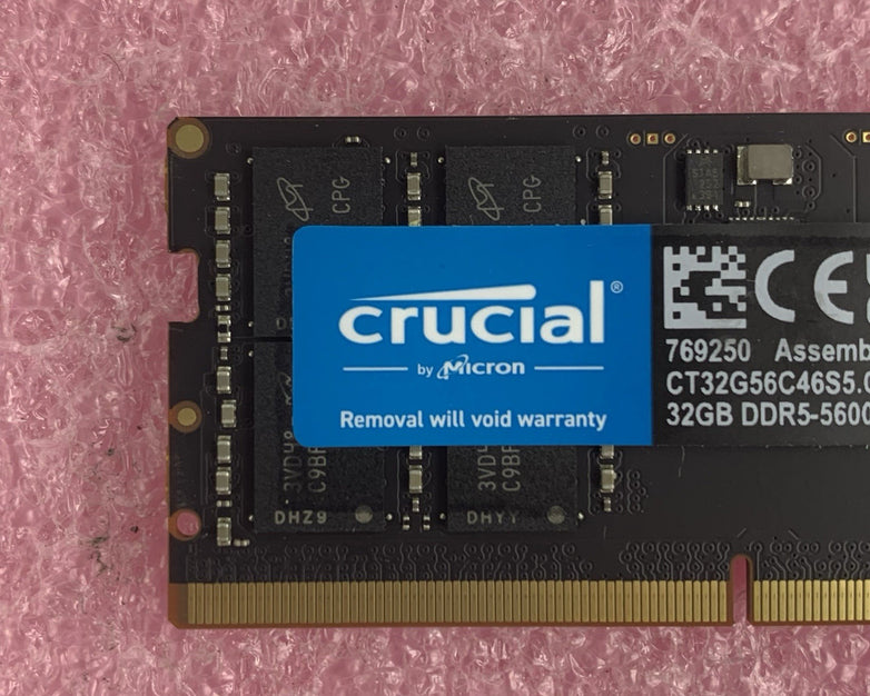 Crucial CT32G56C46S5.C16D 32 GB DDR5-5600 SODIMM Laptop Memory RAM