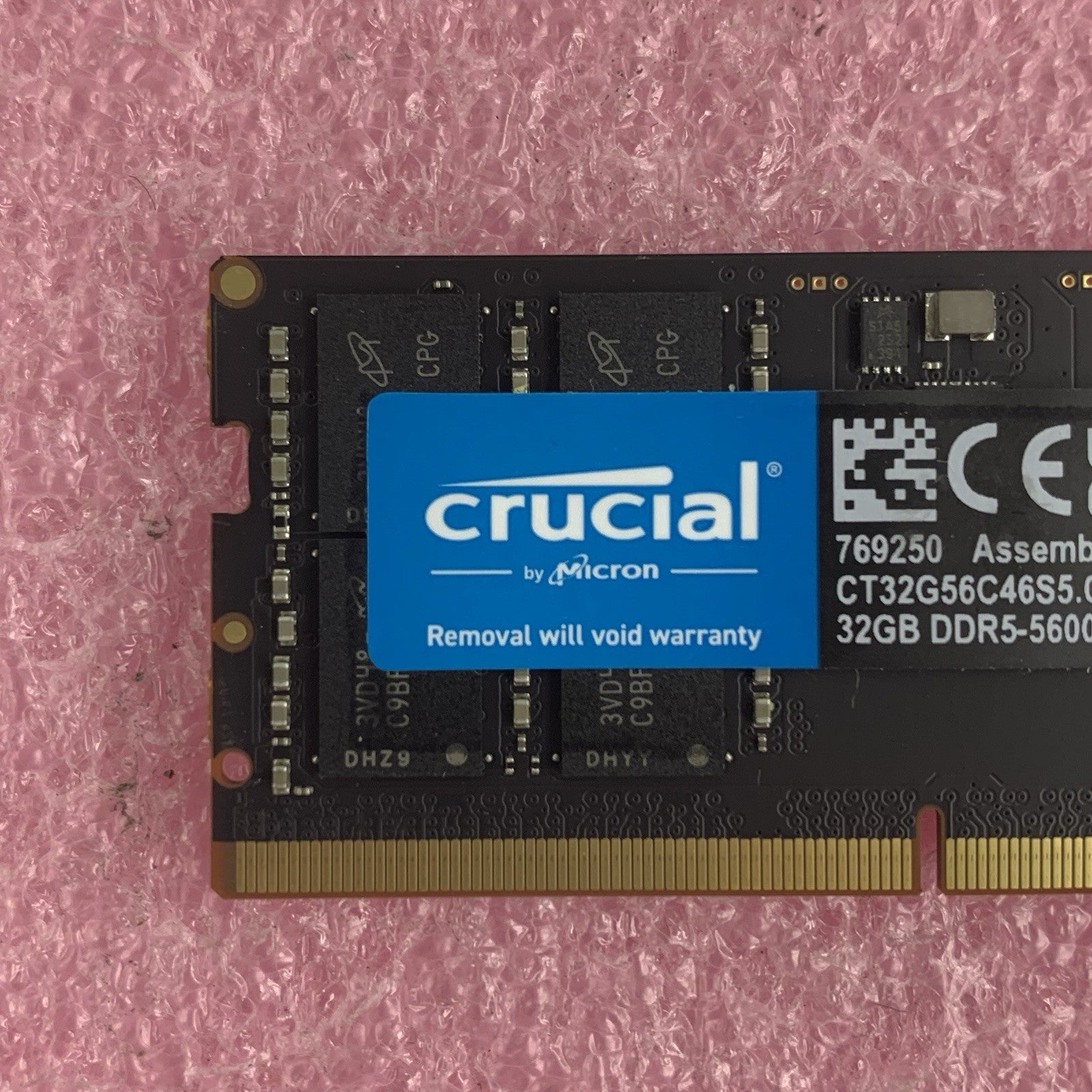 Crucial CT32G56C46S5.C16D 32 GB DDR5-5600 SODIMM Laptop Memory RAM3