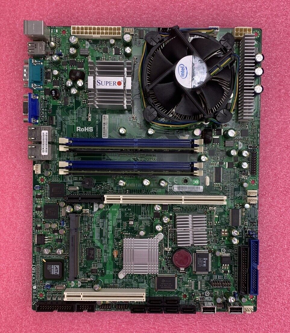 SuperMicro X7SBI Motherboard Intel Core 2 Quad Q9300 2.5GHz 4GB RAM w/ Shield