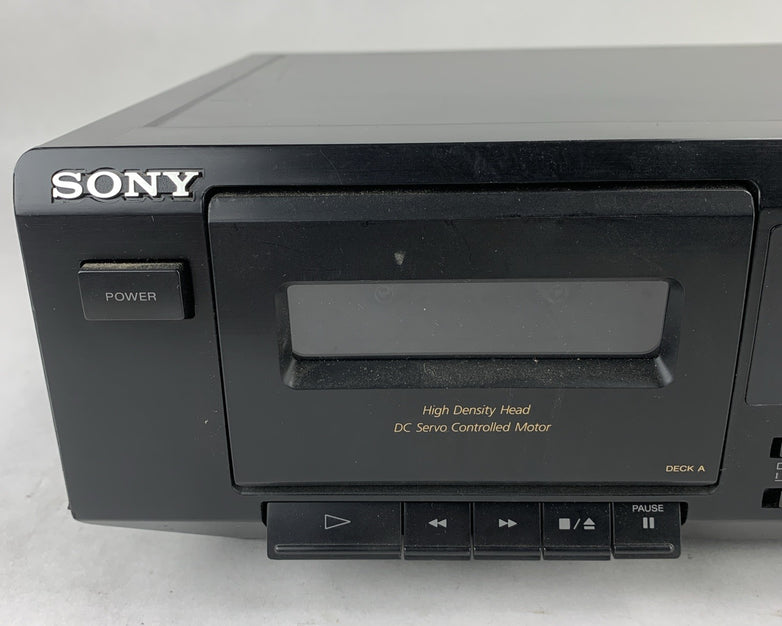 Vintage Sony TC-WE305 Dual Stereo Cassestte Deck - Powers On - Parts or Repair