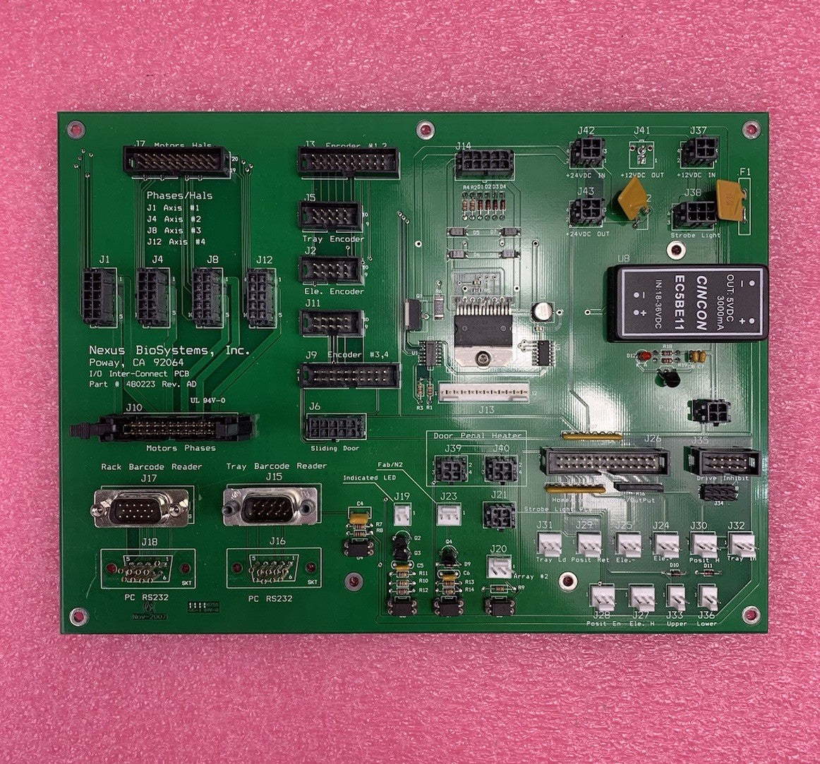 Nexus BioSystems 480223 PCB Rev. AD Circuit Board