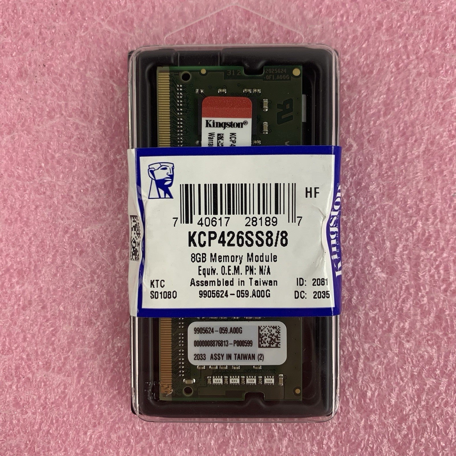 Kingston KCP426SS8/8 8 GB DDR4 2666 MHz PC4-21300 1Rx8 SODIMM Laptop Memory RAM1