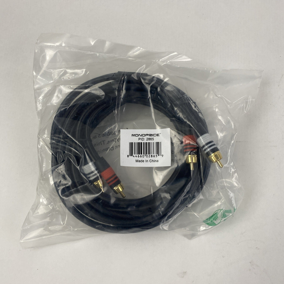 Monoprice 2865 12' 22G Dual Male RCA Plug CBL 2-RCA Plug - Lot of 22